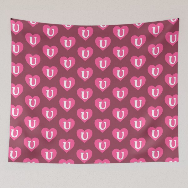 Item preview, Alphabet Letter U Pink Heart designed and sold by Jeallan Designs.