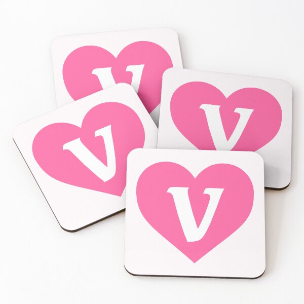 Item preview, Alphabet Letter V Pink Heart designed and sold by Jeallan Designs.