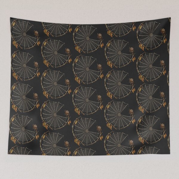 Item preview, Vintage Gothic Spiderweb Among Autumn Branches designed and sold by yayor.