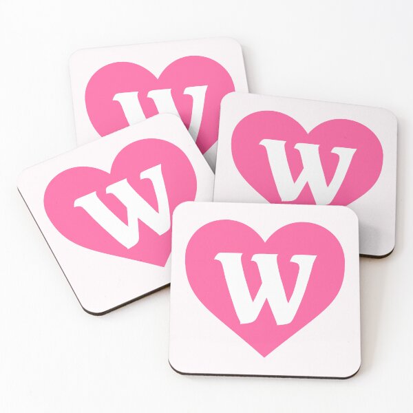 Item preview, Alphabet Letter W Pink Heart designed and sold by Jeallan Designs.