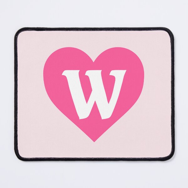 Item preview, Alphabet Letter W Pink Heart designed and sold by Jeallan Designs.