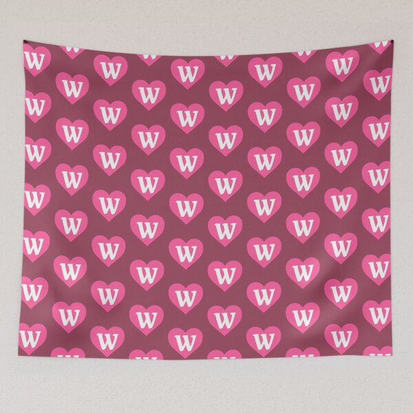 Item preview, Alphabet Letter W Pink Heart designed and sold by Jeallan Designs.