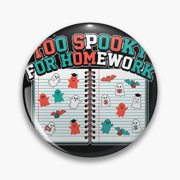 Item preview, Too Spooky For Homework Cute Ghost Notebook School Halloween designed and sold by TeNovaStudio.
