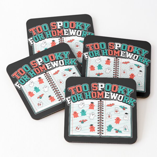 Item preview, Too Spooky For Homework Cute Ghost Notebook School Halloween designed and sold by TeNovaStudio ⭐⭐⭐⭐⭐.