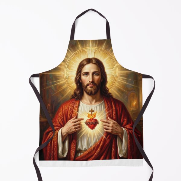 Item preview, Sacred Heart of Jesus Illuminated Catholic Art designed and sold by MantoSagrado.