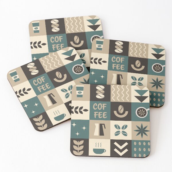 Item preview, Coffee Geometric Square Pattern designed and sold by IrynaAlex.