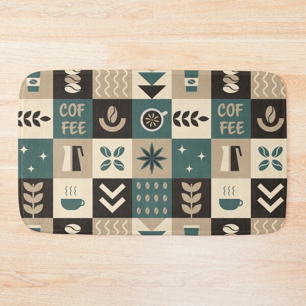 Item preview, Coffee Geometric Square Pattern designed and sold by IrynaAlex.