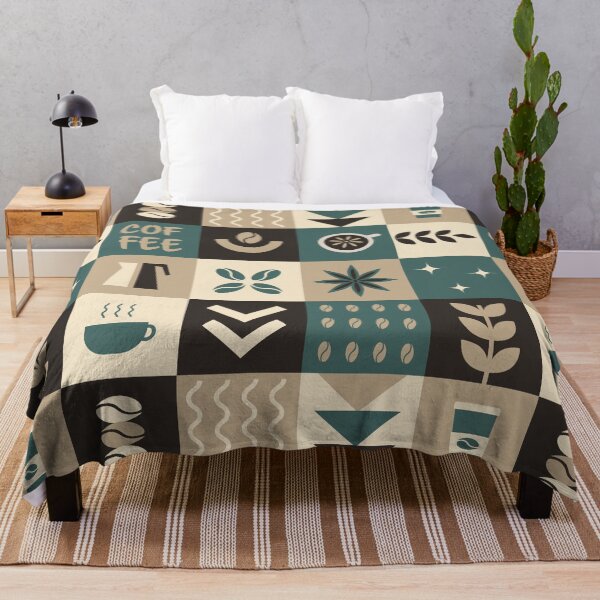 Item preview, Coffee Geometric Square Pattern designed and sold by IrynaAlex.