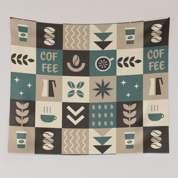 Item preview, Coffee Geometric Square Pattern designed and sold by IrynaAlex.