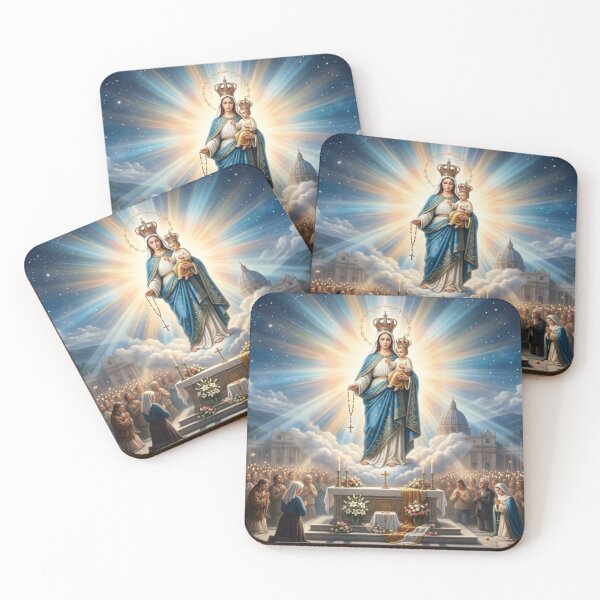 Item preview, Virgin Mary with Child Jesus Sacred Religious Art designed and sold by MantoSagrado.