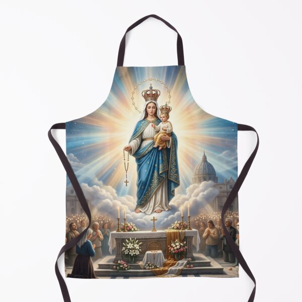 Item preview, Virgin Mary with Child Jesus Sacred Religious Art designed and sold by MantoSagrado.