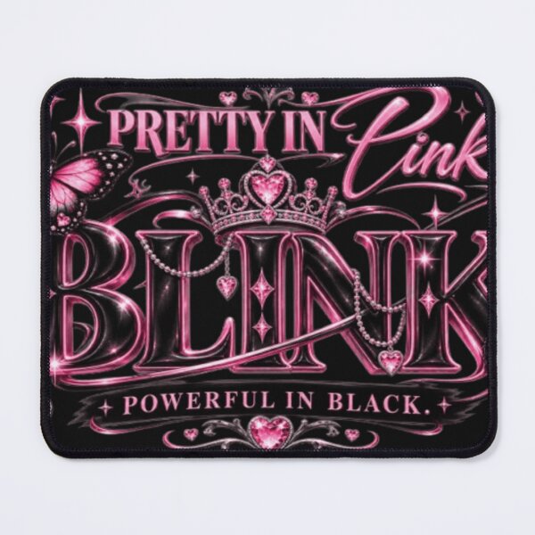 Item preview, Pretty in Pink BLINK – Powerful in Black | Pink & Black Glam Fan Aesthetic designed and sold by storeAC.