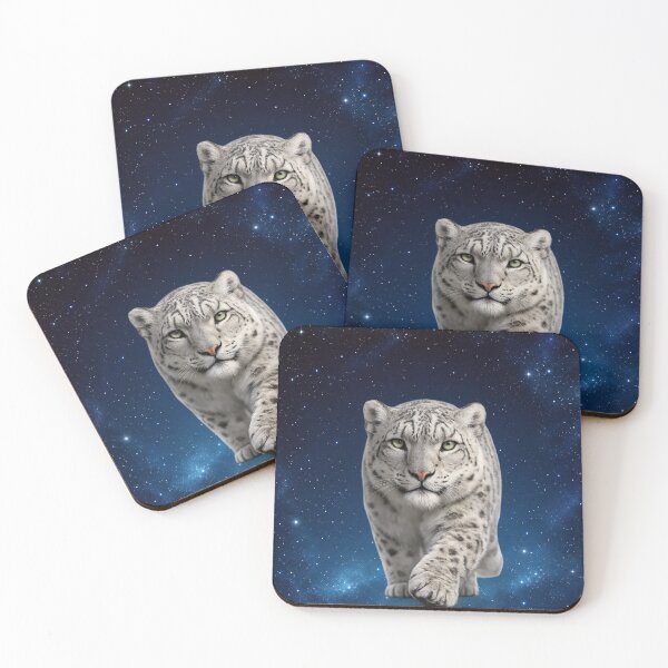 Item preview, Cosmic Snow Leopard Wildlife Portrait designed and sold by BROHLine Studio.
