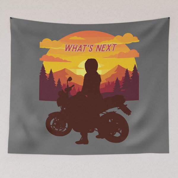 Item preview, What's Next? | Motorbike Adventure Sunset Design designed and sold by AppealingVibes.