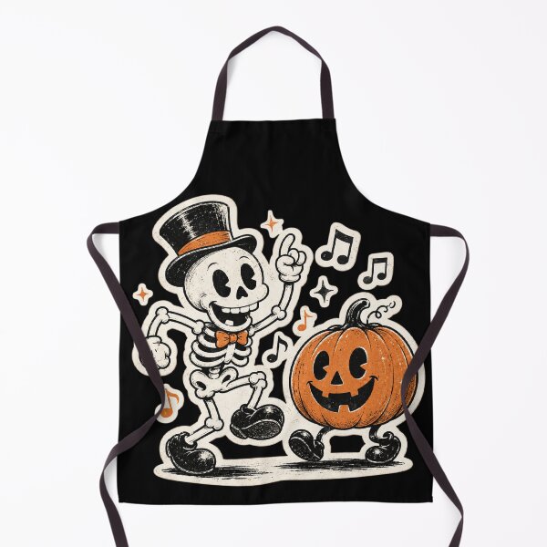 Item preview, Dancing Skeleton and Pumpkin Vintage 1930s Cartoon Halloween designed and sold by LOL-N-LIFESTYLE.