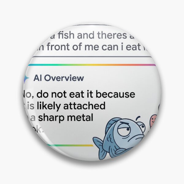 Item preview, I'm a Fish Worm on Hook AI Search Overview Meme designed and sold by badbar.
