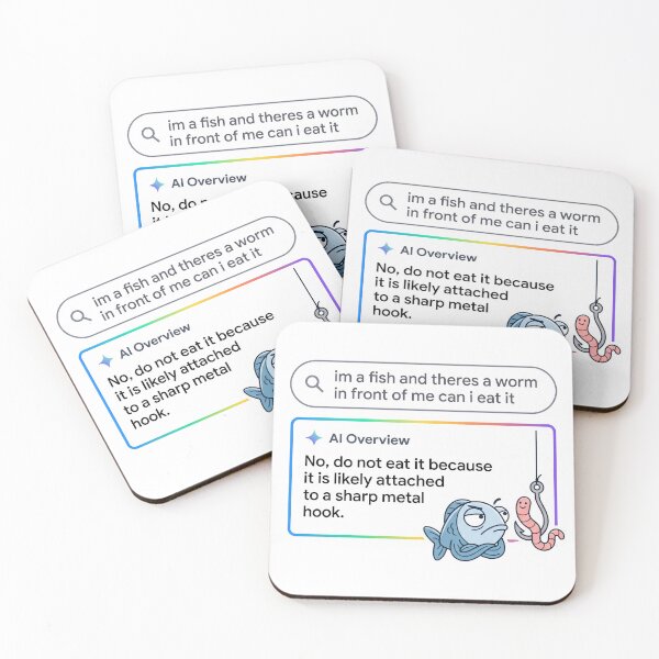 Item preview, I'm a Fish Worm on Hook AI Search Overview Meme designed and sold by badbar.
