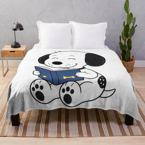 Item preview, Snoopy Reading Time Cute Puppy designed and sold by ExploreAura Studio.