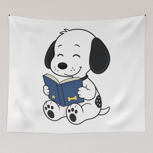 Item preview, Snoopy Reading Time Cute Puppy  designed and sold by ExploreAura Studio.