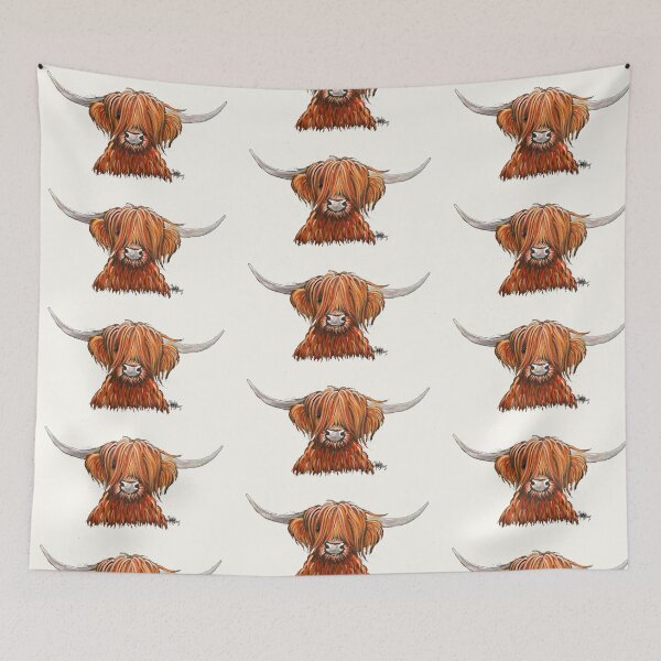 Item preview, Scottish Hairy Highland Cow ' HeNRY B 2 ' by Shirley MacArthur designed and sold by Shirley MacArthur Art.