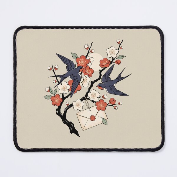Item preview, Swallows Blossoms Romantic Love Letter Art designed and sold by MythicCotton.