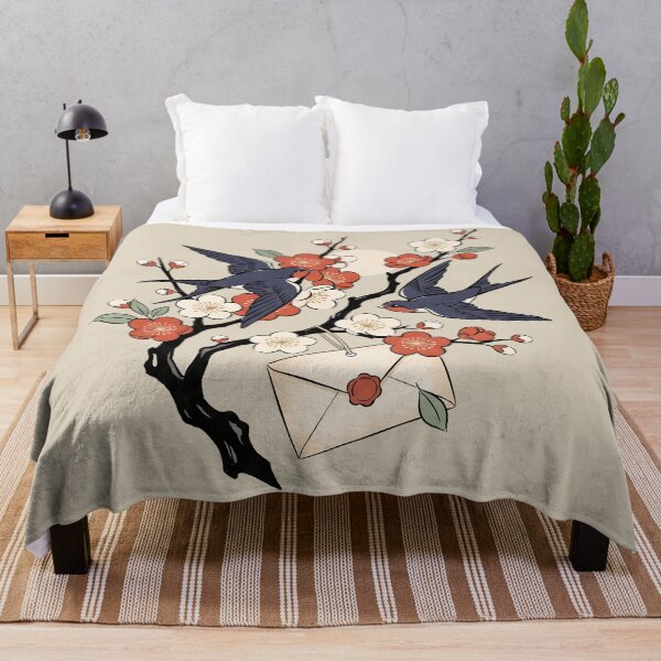 Item preview, Swallows Blossoms Romantic Love Letter Art designed and sold by MythicCotton.