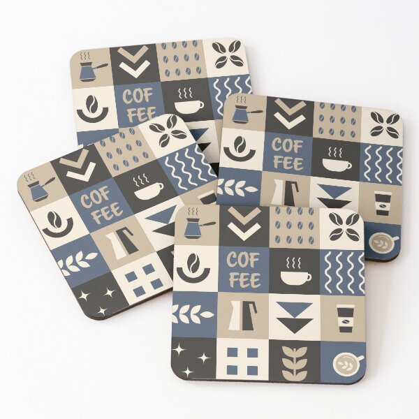 Item preview, Coffee Geometric Square Pattern designed and sold by IrynaAlex.
