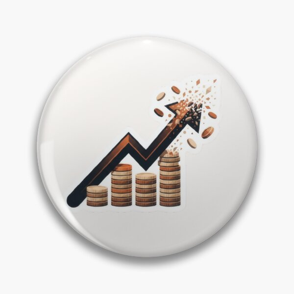 Item preview, Financial Growth Explosion Minimalist Sticker for Office Workers designed and sold by WealthVector.