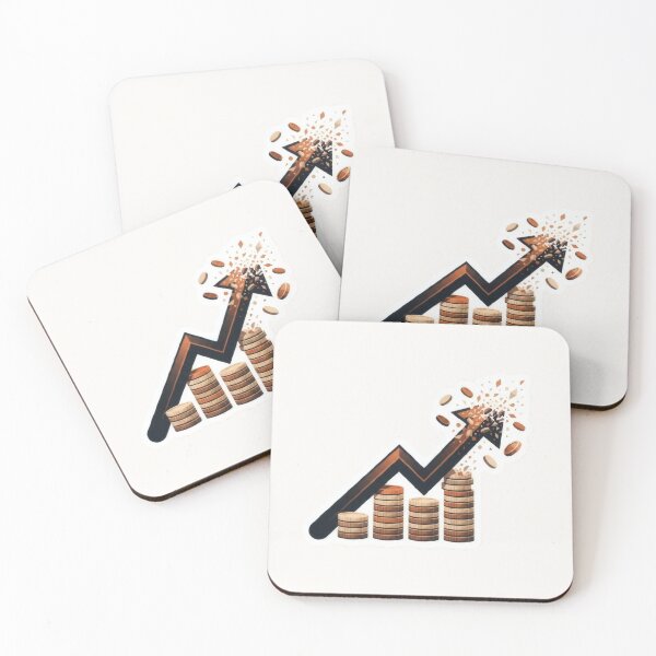 Item preview, Financial Growth Explosion Minimalist Sticker for Office Workers designed and sold by WealthVector.