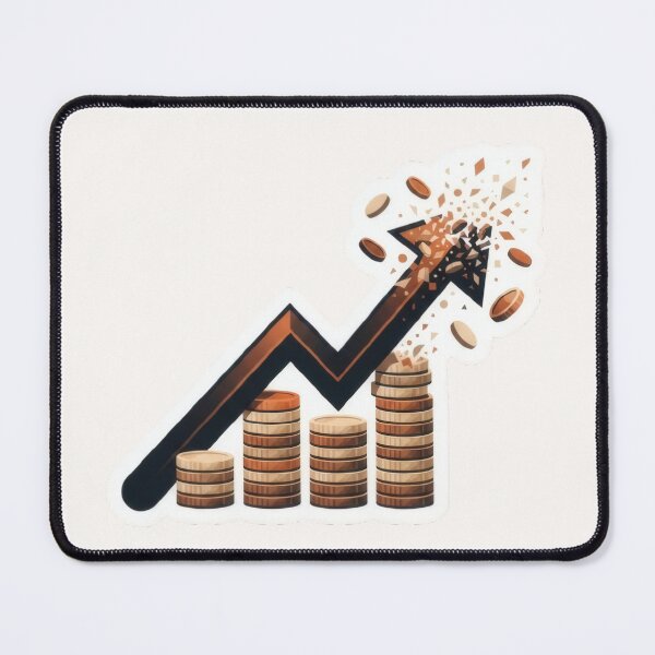 Item preview, Financial Growth Explosion Minimalist Sticker for Office Workers designed and sold by WealthVector.