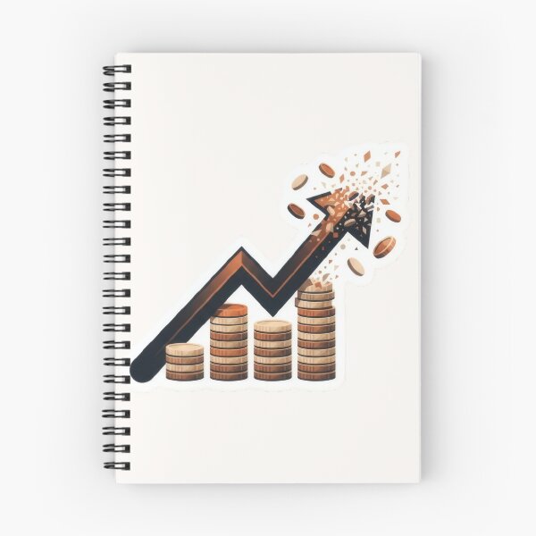 Item preview, Financial Growth Explosion Minimalist Sticker for Office Workers designed and sold by WealthVector.