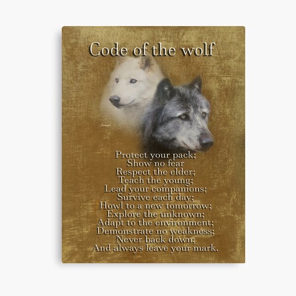 Code of the Wolf Canvas Print