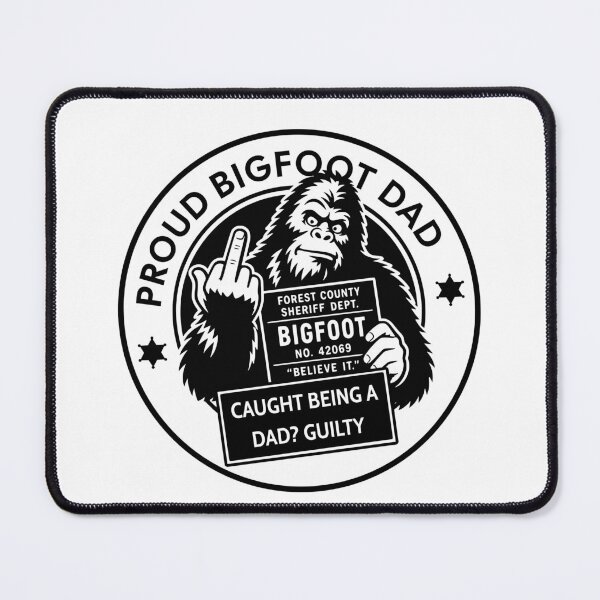 Item preview, Proud Bigfoot Dad Funny Sasquatch Mugshot Father's Day designed and sold by Simon-art-land.