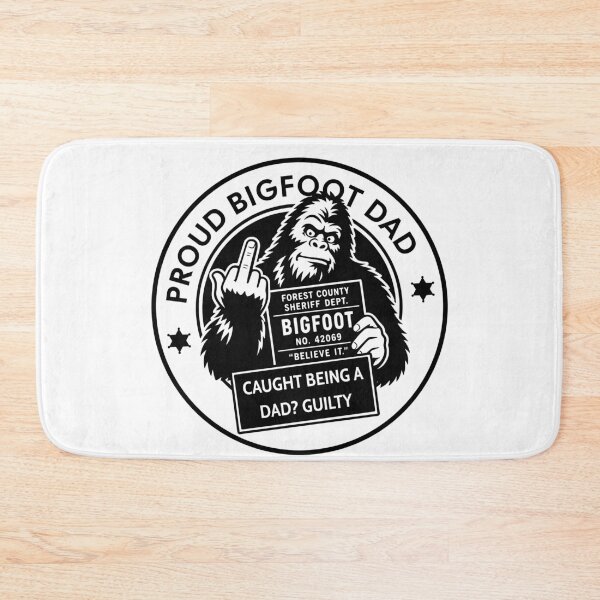 Item preview, Proud Bigfoot Dad Funny Sasquatch Mugshot Father's Day designed and sold by Simon-art-land.