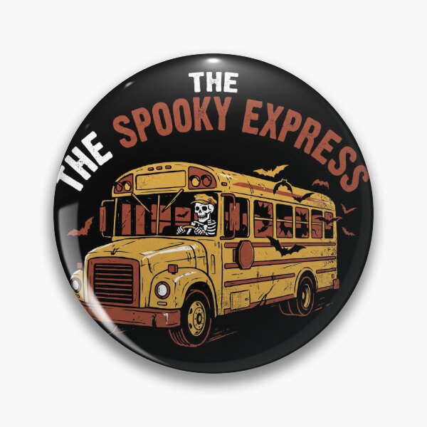 Item preview, The Spooky Express Bus Driver Skeleton School Bus Halloween designed and sold by TeNovaStudio.