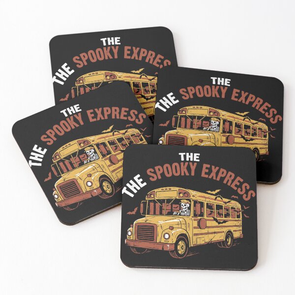 Item preview, The Spooky Express Bus Driver Skeleton School Bus Halloween designed and sold by TeNovaStudio.