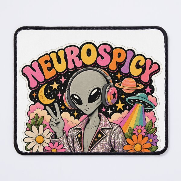 Item preview, Retro Neurodivergent Cosmic Sticker designed and sold by Manifestor92.