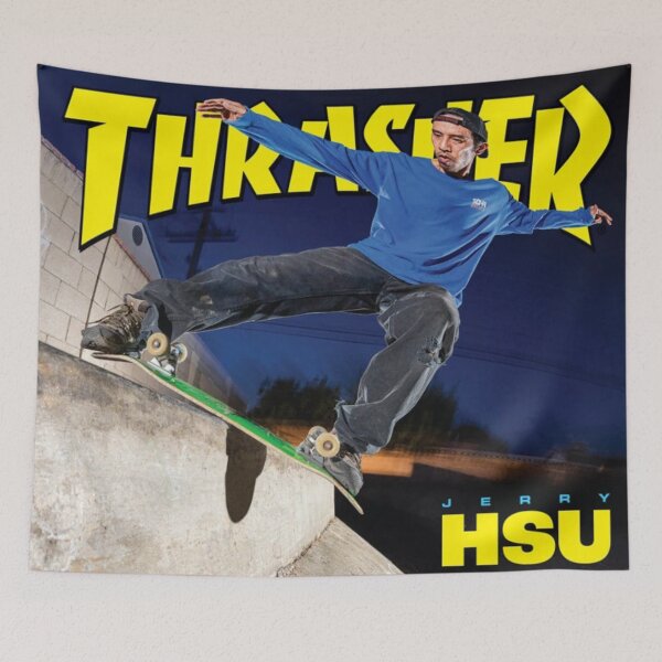Item preview, Thrasher Skateboard Skate Design Art Print Poster Wall Tee Vest  designed and sold by Cool Robot Bro..