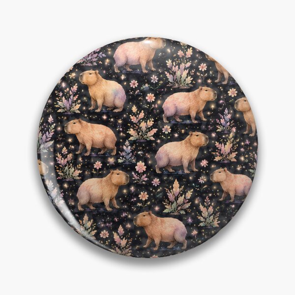 Item preview, Capybara Floral Fantasy Pattern designed and sold by RkskArt.