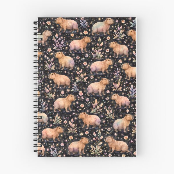 Item preview, Capybara Floral Fantasy Pattern designed and sold by RkskArt.
