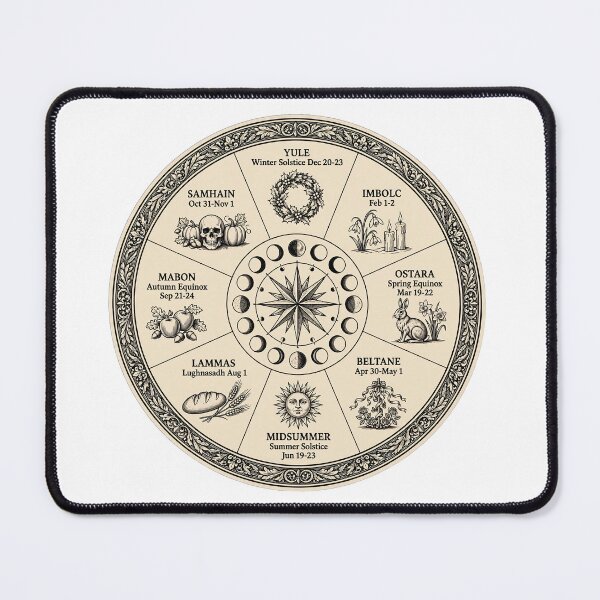 Item preview, Wheel of the Year - Pagan Wiccan Sabbats Calendar designed and sold by Neurospicy Trolls.