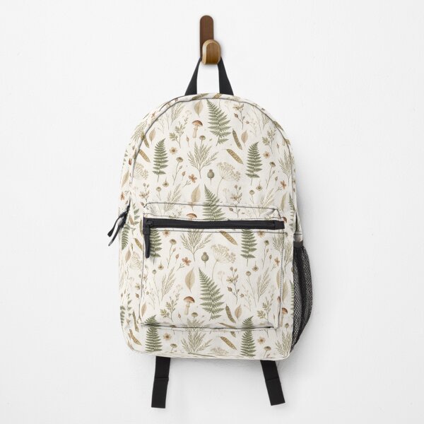Item preview, Vintage Mushroom and Fern Pattern Woodland Cottagecore Botanical designed and sold by QCena.