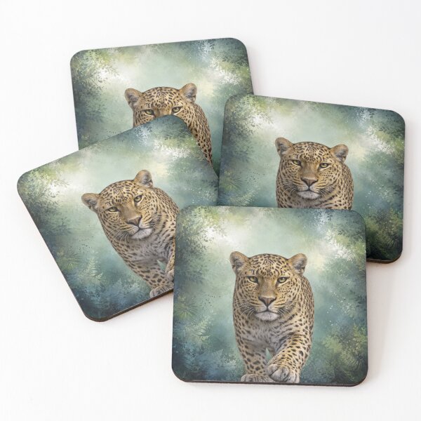 Item preview, Leopard Emerging from the Wild – Atmospheric Wildlife Artwork designed and sold by BROHLine Studio.