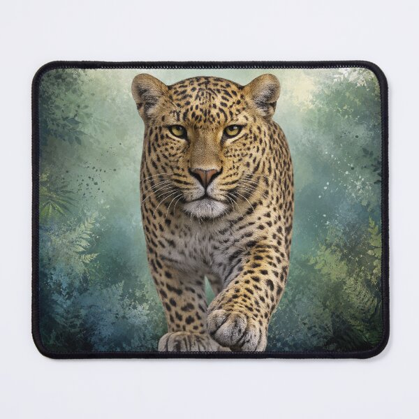 Item preview, Leopard Emerging from the Wild – Atmospheric Wildlife Artwork designed and sold by BROHLine Studio.