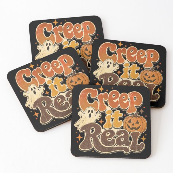 Item preview, Creep It Real Retro Halloween Ghost and Pumpkin designed and sold by LOL-N-LIFESTYLE.