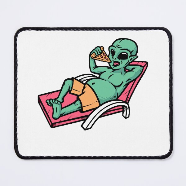 Item preview, Funny Alien Eating Pizza in a Deck Chair designed and sold by TotalityDesigns.