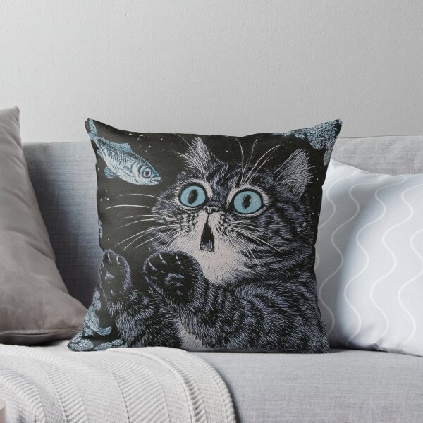 Item preview, Wide Eyed Black Cat - Vintage Gothic Surreal Art designed and sold by PharaonicArtist.