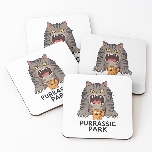 Item preview, Purrassic Park Cat Dinosaur designed and sold by MonkiFlipp.