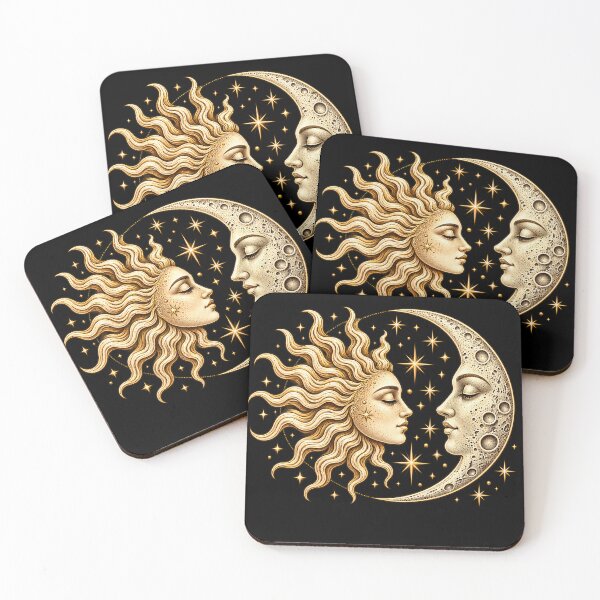 Item preview, Vintage Sun Moon Celestial Mystic Astrology Graphic designed and sold by VGAfanatic.