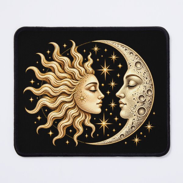 Item preview, Vintage Sun Moon Celestial Mystic Astrology Graphic designed and sold by VGAfanatic.